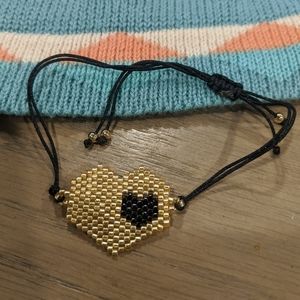 Handcrafted Beaded Heart Braclet